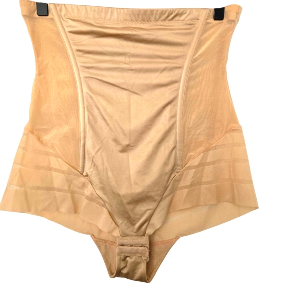 Maidenform Tan Shapewear Bodysuit with Seamless Compression 2XL